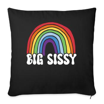Famille Grande Sœur - Housse de coussin décorative 45 x 45 cm - noir - Devant