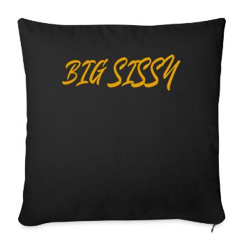 Famille Grande Sœur - Housse de coussin décorative 45 x 45 cm - noir - Devant