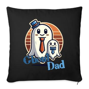 Ghoul Dad Funny Ghost Motif - Sofa pillowcase 17,3'' x 17,3'' (45 x 45 cm) - black - Front