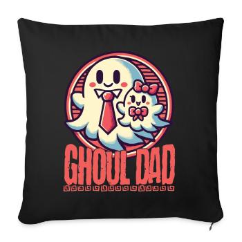 Ghoul Dad Stylish Ghost Motif - Sofa pillowcase 17,3'' x 17,3'' (45 x 45 cm) - black - Front