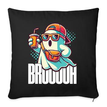 Ghost Broth Instead Of Boo Stylish - Sofa pillowcase 17,3'' x 17,3'' (45 x 45 cm) - black - Front