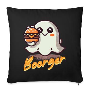 Ghost Boorger Connoisseur Hamburger - Sofa pillowcase 17,3'' x 17,3'' (45 x 45 cm) - black - Front