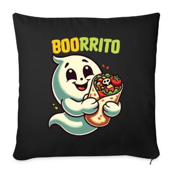Ghost Boorrito for Burrito Fans - Sofa pillowcase 17,3'' x 17,3'' (45 x 45 cm) - black - Front