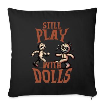 Voodoo Doll Creepy Party Design Still Playing - Sofa pillowcase 17,3'' x 17,3'' (45 x 45 cm) - black - Front