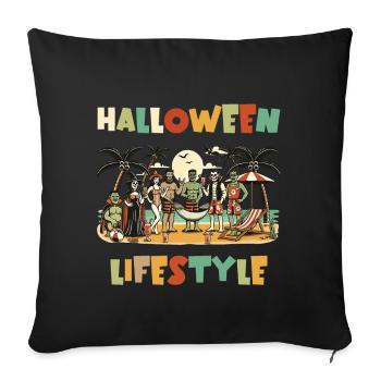 Halloween Lifestyle Beach Party Fun - Sofa pillowcase 17,3'' x 17,3'' (45 x 45 cm) - black - Front