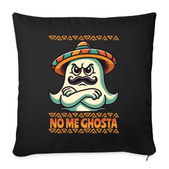 Funny Mexican Ghost No Me Ghosta - Sofa pillowcase 17,3'' x 17,3'' (45 x 45 cm) - black - Front