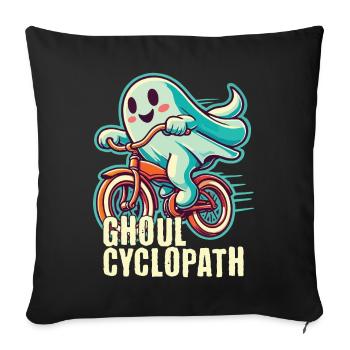 Cycling ghosts for Halloween - Sofa pillowcase 17,3'' x 17,3'' (45 x 45 cm) - black - Front