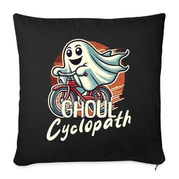 Cycling Ghost Ghoul Cyclopath - Sofa pillowcase 17,3'' x 17,3'' (45 x 45 cm) - black - Front