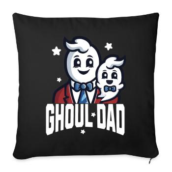 Papa goule pour les fans d’Halloween - Housse de coussin décorative 45 x 45 cm - noir - Devant