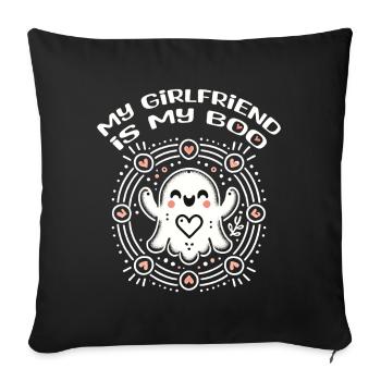 Meine Freundin Ist Mein Boo Liebe Geister - Sofakissenbezug 45 x 45 cm - Schwarz - Vorne