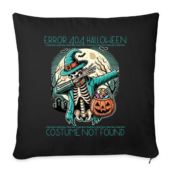 Erreur d’horreur 404 Costume d’Halloween introuvable - Housse de coussin décorative 45 x 45 cm - noir - Devant