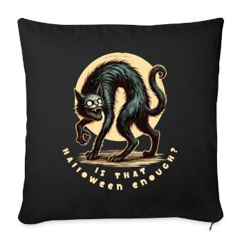 Is Halloween enough cat - Sofa pillowcase 17,3'' x 17,3'' (45 x 45 cm) - black - Front
