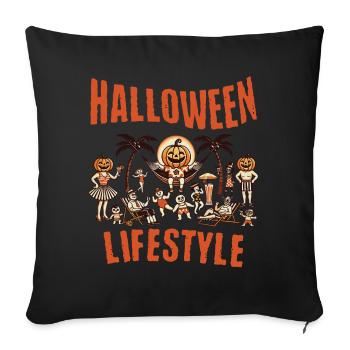 Halloween Lifestyle Beach Fun in Retro Style - Sofa pillowcase 17,3'' x 17,3'' (45 x 45 cm) - black - Front