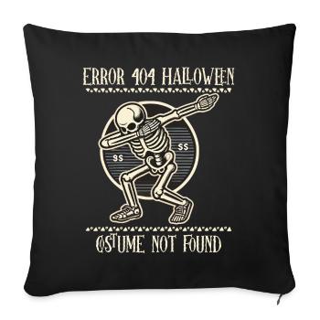 Erreur d’humour 404 Costume d’Halloween introuvable - Housse de coussin décorative 45 x 45 cm - noir - Devant
