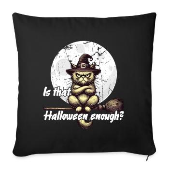 Is the Halloween enough cat moon - Sofa pillowcase 17,3'' x 17,3'' (45 x 45 cm) - black - Front