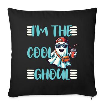 I'm the cool ghost - Sofa pillowcase 17,3'' x 17,3'' (45 x 45 cm) - black - Front