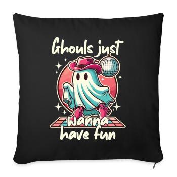 ghouls want to have fun party spirit - Sofa pillowcase 17,3'' x 17,3'' (45 x 45 cm) - black - Front