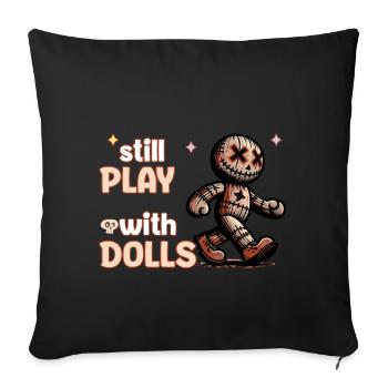 Voodoo Doll Creepy Party Design - Sofa pillowcase 17,3'' x 17,3'' (45 x 45 cm) - black - Front