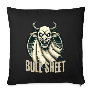 Bull Sheet Funny Illustration With Bull - Sofa pillowcase 17,3'' x 17,3'' (45 x 45 cm) - black - Front