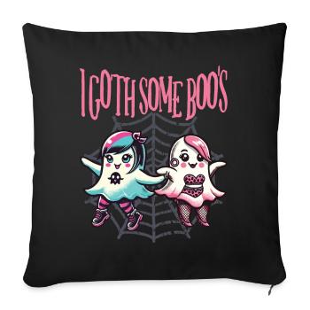 Halloween Goth Girl I Goth Some Boo's - Sofa pillowcase 17,3'' x 17,3'' (45 x 45 cm) - black - Front