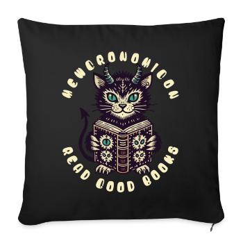 Necronomicon a lu un bon livre - Housse de coussin décorative 45 x 45 cm - noir - Devant