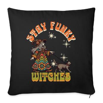 Costume d’Halloween Sorcières Lover Design - Housse de coussin décorative 45 x 45 cm - noir - Devant