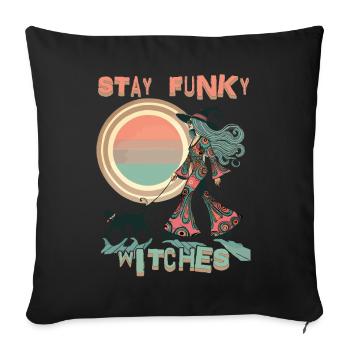 Costume d’Halloween Sorcières Lover Design - Housse de coussin décorative 45 x 45 cm - noir - Devant