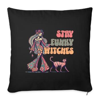 Costume d’Halloween Sorcières Lover Design - Housse de coussin décorative 45 x 45 cm - noir - Devant