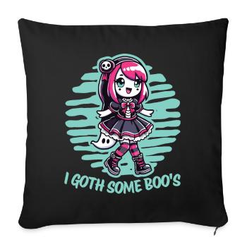 Halloween Goth Girl I Got Ghosts - Sofa pillowcase 17,3'' x 17,3'' (45 x 45 cm) - black - Front