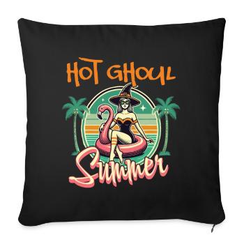 Hot Ghoul Summer Vibes - Sofa pillowcase 17,3'' x 17,3'' (45 x 45 cm) - black - Front