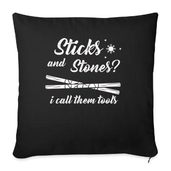 Arnis Eskrima Kali Arts Philippins FMA - Housse de coussin décorative 45 x 45 cm - noir - Devant