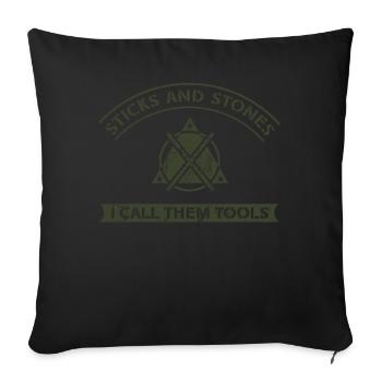 Arnis Eskrima Kali Arts Philippins FMA - Housse de coussin décorative 45 x 45 cm - noir - Devant