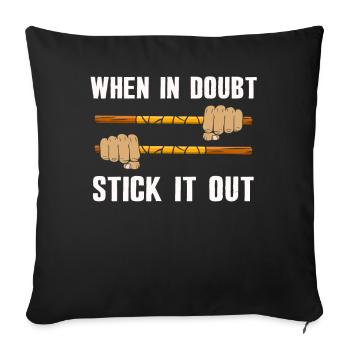 Arnis Eskrima Kali Filipino FMA - Housse de coussin décorative 45 x 45 cm - noir - Devant