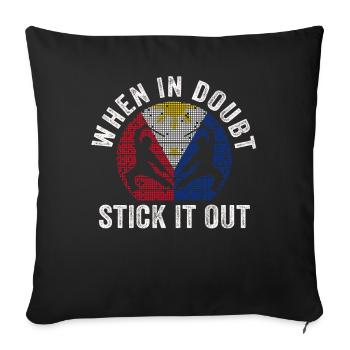Arnis Eskrima Kali Filipino FMA - Housse de coussin décorative 45 x 45 cm - noir - Devant