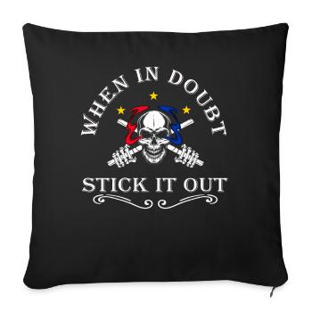 Arnis Eskrima Kali Filipino FMA - Housse de coussin décorative 45 x 45 cm - noir - Devant
