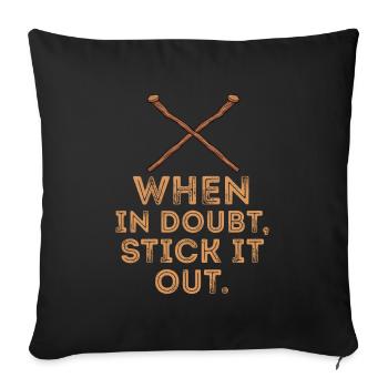 Arnis Eskrima Kali Filipino FMA Stick - Sofa pillowcase 17,3'' x 17,3'' (45 x 45 cm) - black - Front