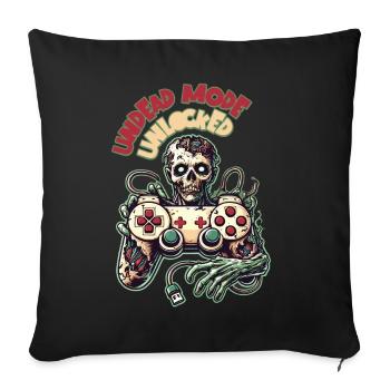 Zombie Gaming Controller Undead Mode - Sofa pillowcase 17,3'' x 17,3'' (45 x 45 cm) - black - Front