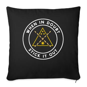 Arnis Eskrima Kali Filipino FMA - Housse de coussin décorative 45 x 45 cm - noir - Devant