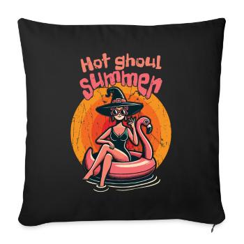 Hot Ghoul Summer Witch Beach Adventure - Housse de coussin décorative 45 x 45 cm - noir - Devant