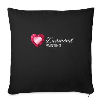 Diamond Painting Malerei Painting Diamonds - Sofakissenbezug 45 x 45 cm - Schwarz - Vorne