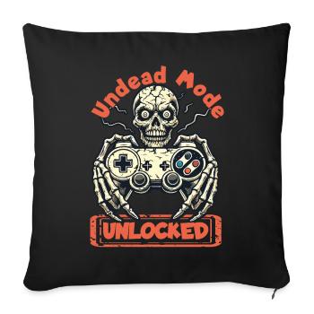 Zombie Gaming Controller Undead Mode Unlocked - Sofa pillowcase 17,3'' x 17,3'' (45 x 45 cm) - black - Front