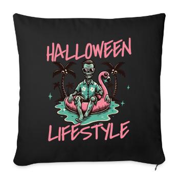 Halloween Lifestyle Cool Zombie Pool Party - Sofa pillowcase 17,3'' x 17,3'' (45 x 45 cm) - black - Front