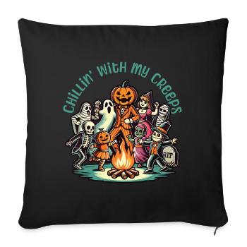 Halloween fun with my creeps - Sofa pillowcase 17,3'' x 17,3'' (45 x 45 cm) - black - Front