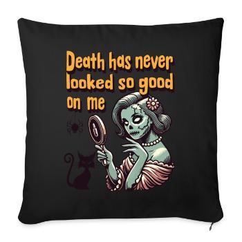La mort me convient si bien charme effrayant - Housse de coussin décorative 45 x 45 cm - noir - Devant