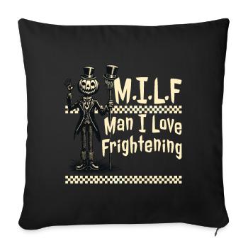 Citrouille effrayante Halloween Fun - Housse de coussin décorative 45 x 45 cm - noir - Devant