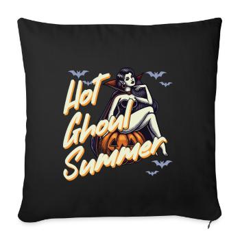 Hot Ghoul Summer Night Halloween Fun - Sofa pillowcase 17,3'' x 17,3'' (45 x 45 cm) - black - Front