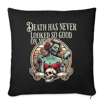 La mort n’a jamais été aussi belle sur moi - Housse de coussin décorative 45 x 45 cm - noir - Devant