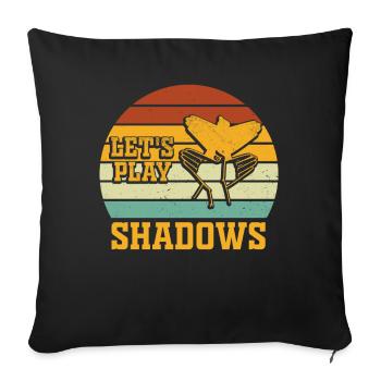 Let's Play Shadows Shadow Puppetry - Sofa pillowcase 17,3'' x 17,3'' (45 x 45 cm) - black - Front