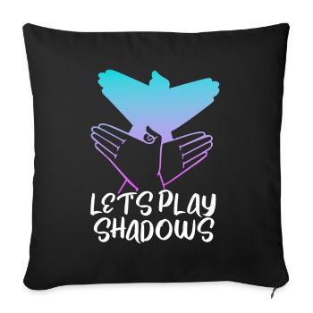 Shadow Puppetry Puppet Show Art - Sofa pillowcase 17,3'' x 17,3'' (45 x 45 cm) - black - Front