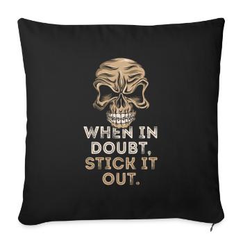 Arnis Eskrima Kali Filipino FMA Stick - Sofa pillowcase 17,3'' x 17,3'' (45 x 45 cm) - black - Front